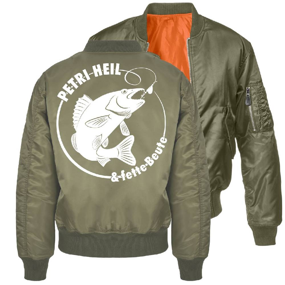 Spass Kostet Herren Bomberjacke Pilotenjacke ANGLER Jacke Größe S bis 7XL