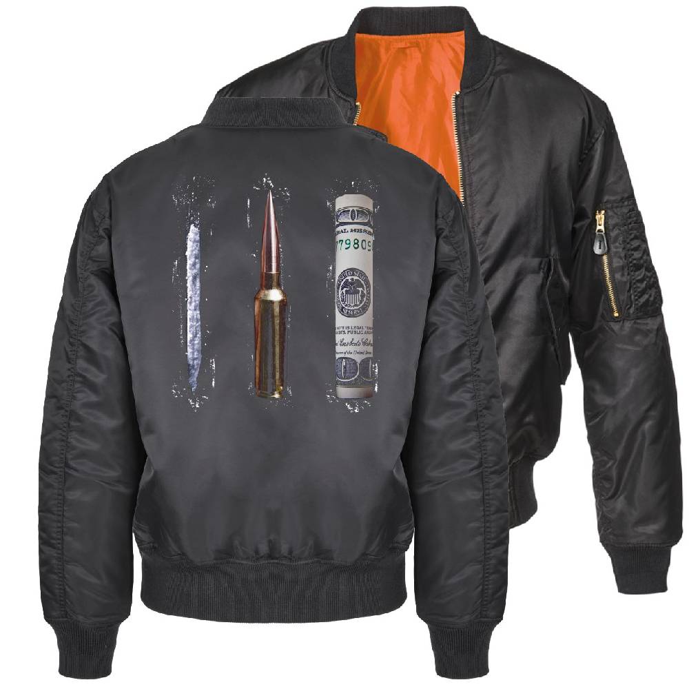 Spass Kostet Herren Bomberjacke Pilotenjacke Crime & Money RÜCKENDRUCK Spass Kostet Herren Bomberjacke Pilotenjacke Crime & Money RÜCKENDRUCK
