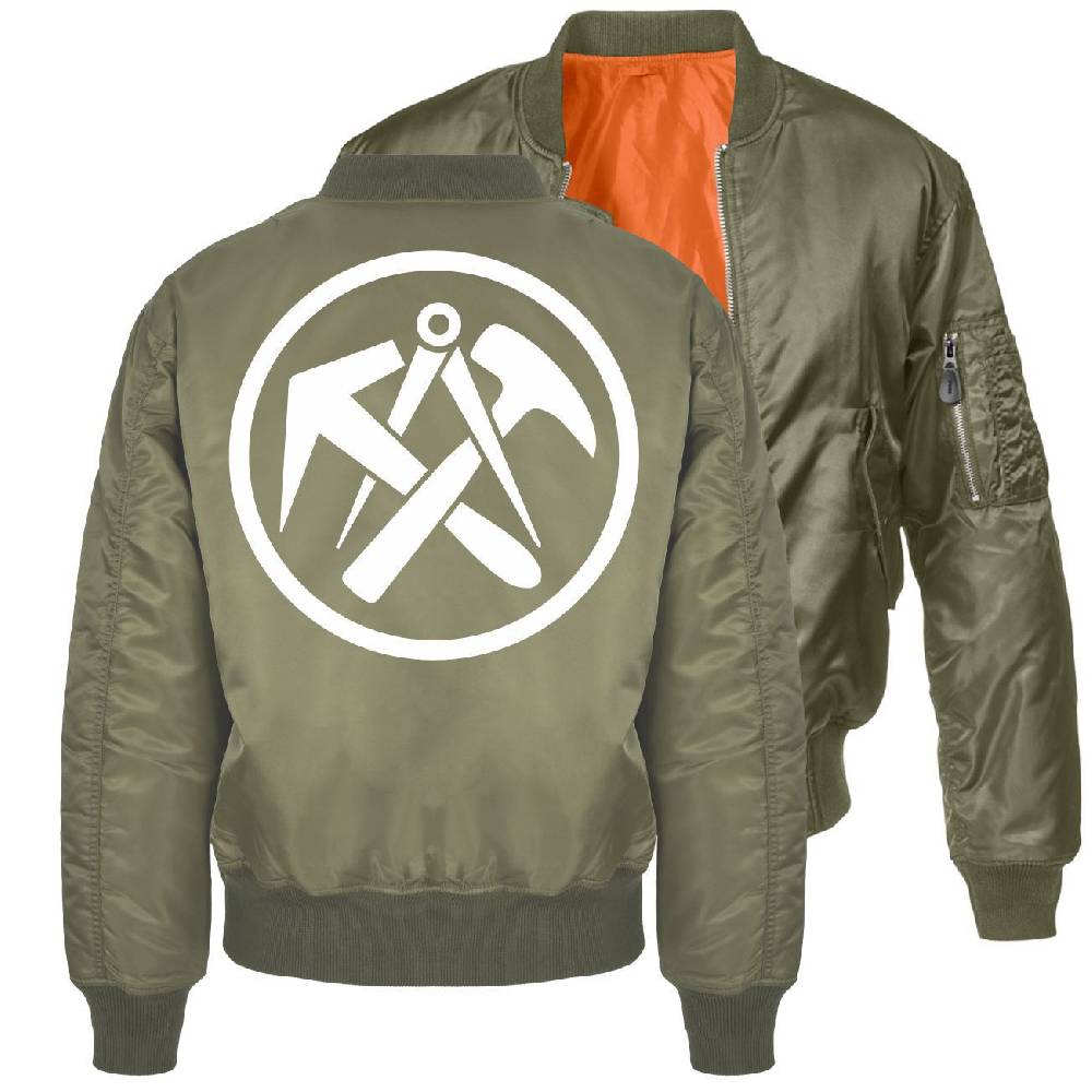 Spass Kostet Herren Bomberjacke Pilotenjacke DACHDECKER Größe S bis 3XL