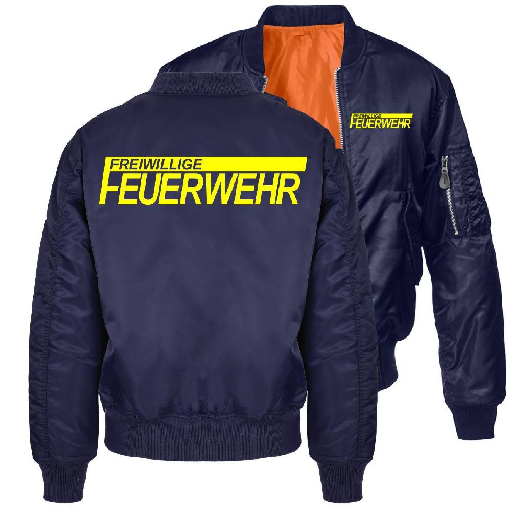 Spass Kostet Herren Bomberjacke Pilotenjacke FFW Freiwillige Feuerwehr Größe S bis 7XL