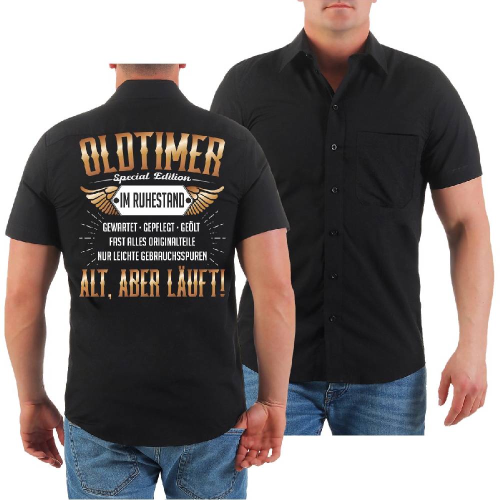 Spass Kostet Herren Hemd Kurzarm Oldtimer alt aber läuft Geschenk Idee