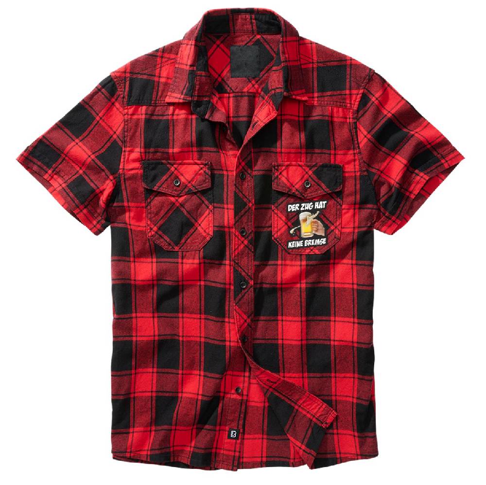 Spass Kostet Herren Karo Kurzarm Hemd Der Zug hat keine Bremse