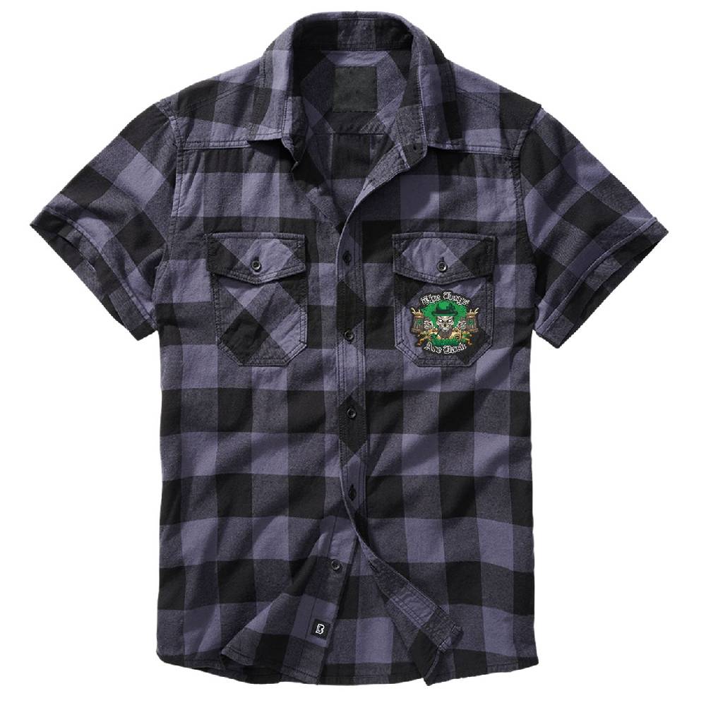 Spass Kostet Herren Karo Kurzarm Hemd The Boys are Back Grösse M bis 7XL