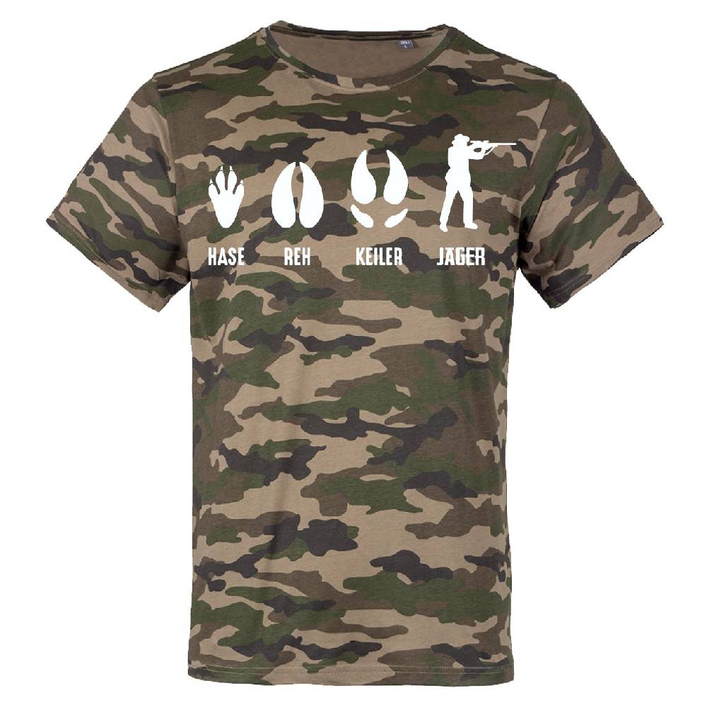 Spass Kostet Herren TShirt Tarn Camouflage Evolution Hase Reh Keiler JÄGER
