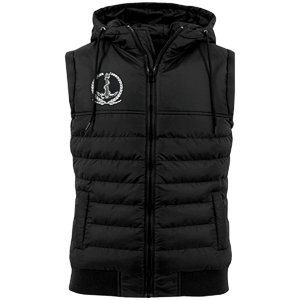 Spass Kostet Herren warme Weste mit Kapuze Hafen und Anker