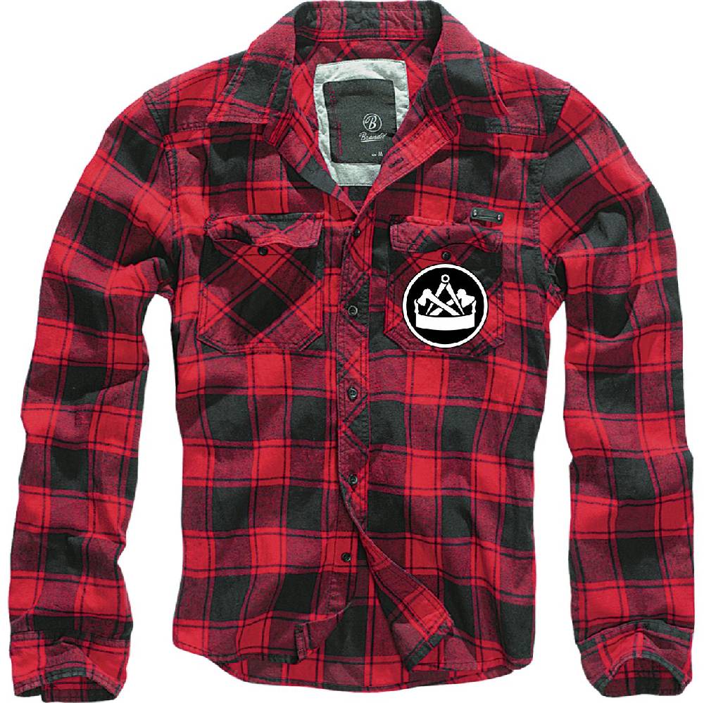 Spass Kostet Holzfällerhemd kariert Hemd mit Aufnäher Zimmermann Größe S bis 7XL