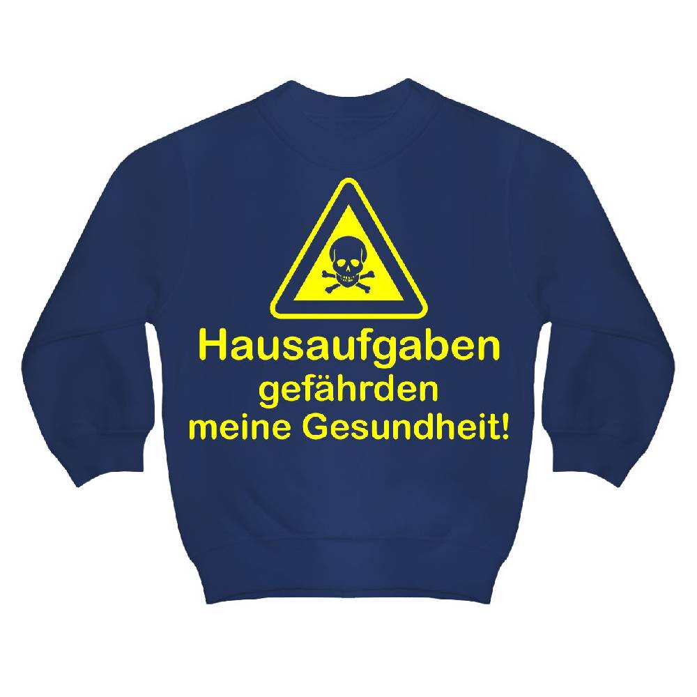 Spass Kostet Jungen Mädchen Pullover Schule Sprüche Keine Hausaufgaben NEONGELB
