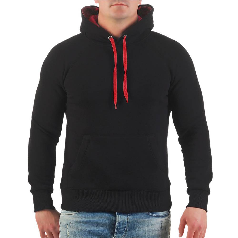 Spass Kostet Kapuzenpullover schwarz rote Kapuze Kordeln Hoodie Grösse S bis XXXL