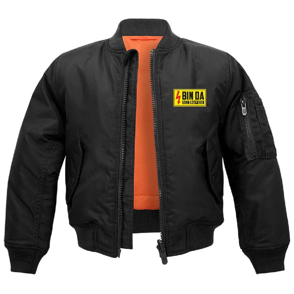 Spass Kostet Kinder Bomberjacke Bin da kann losgehen Größe 122 cm bis 176 cm