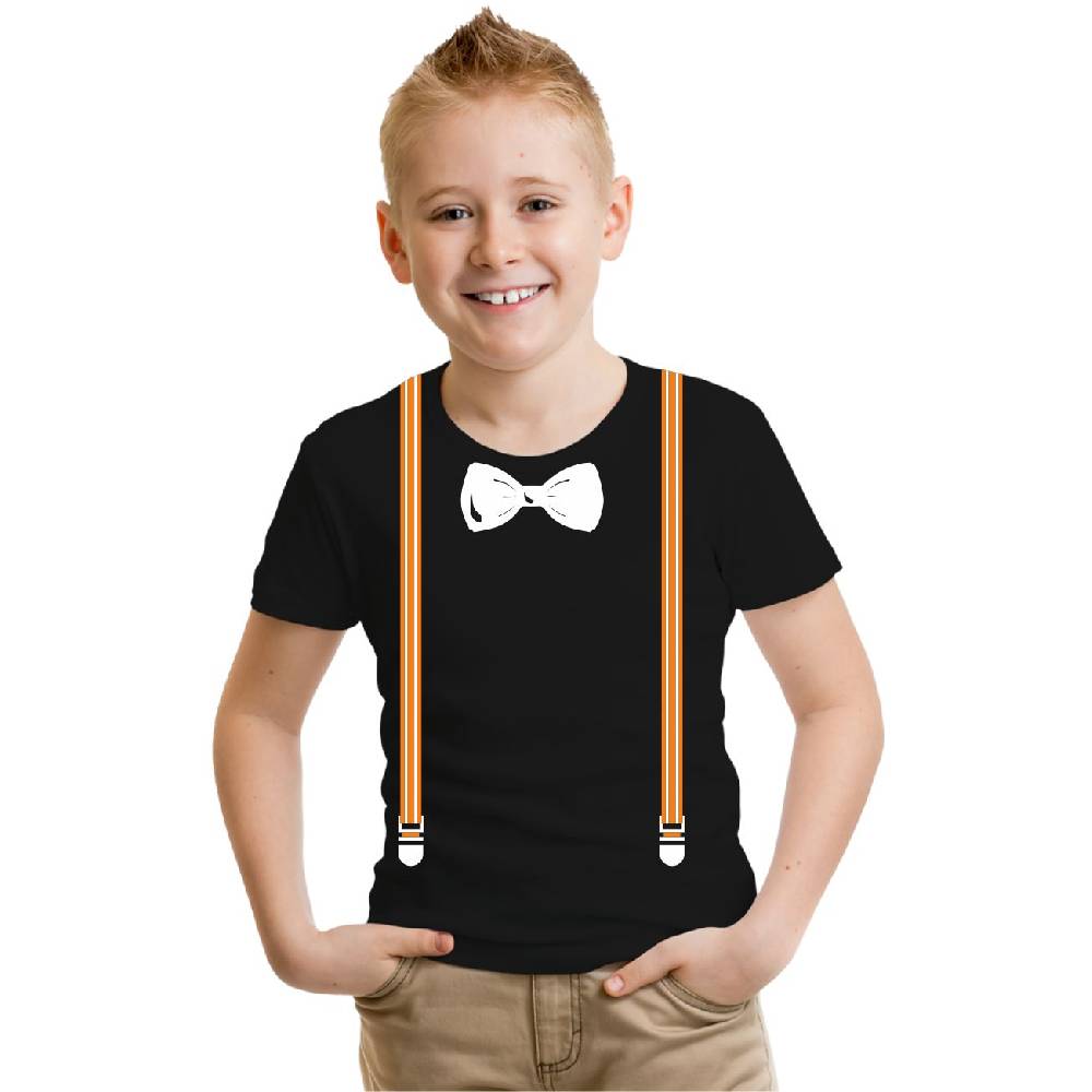 Spass Kostet Kinder Jungen TShirt mit Hosenträger oder Fliege auf Wunsch