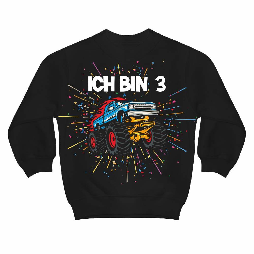 Spass Kostet Kinder Pullover Monstertruck Motive Ich bin 3 Jahre