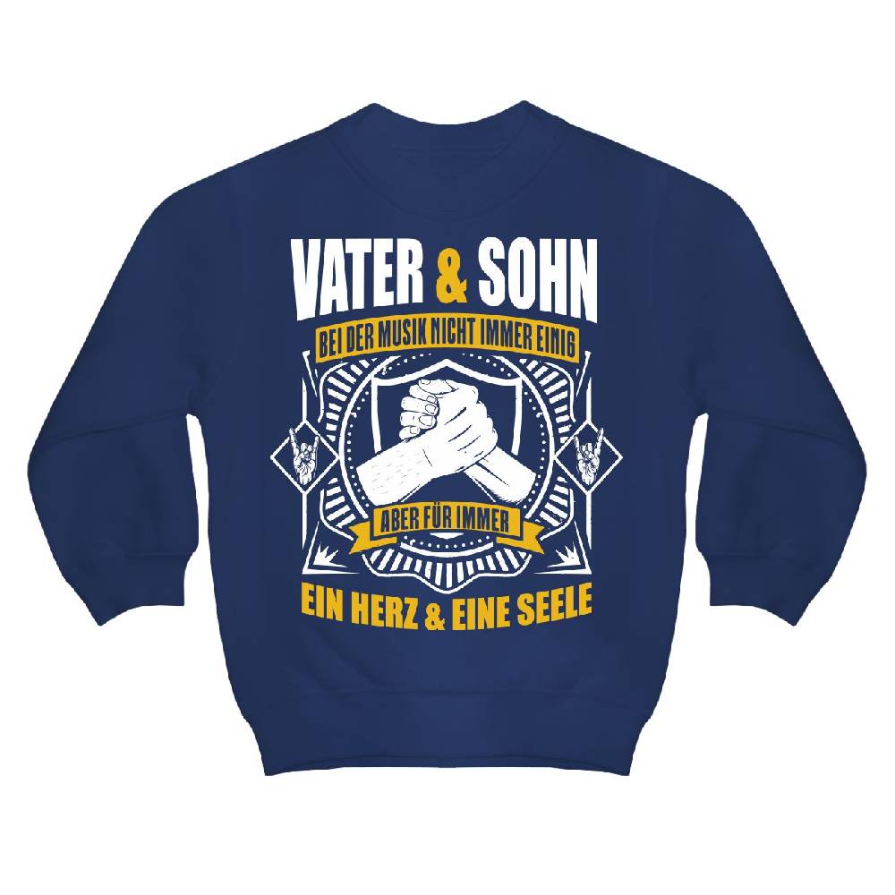 Spass Kostet Kinder Pullover Vater und Sohn Bei der Musik nicht immer einig