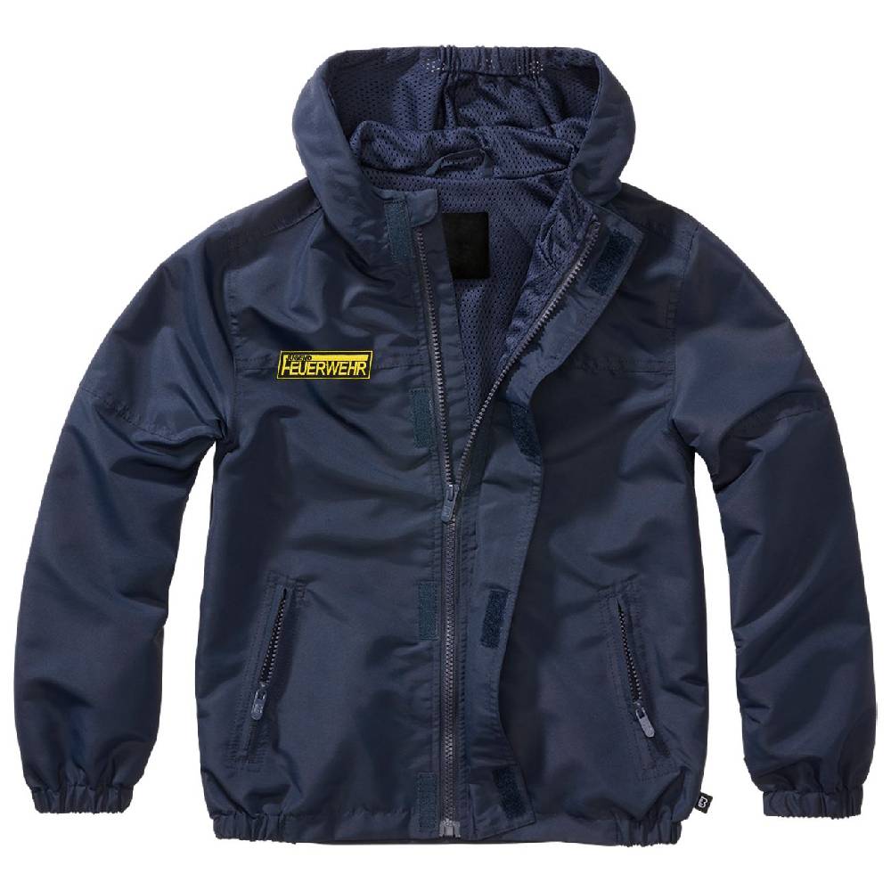 Spass Kostet Kinder Sommer Regenjacke Windbreaker JUGEND Feuerwehr Größe 122 cm bis 176 cm