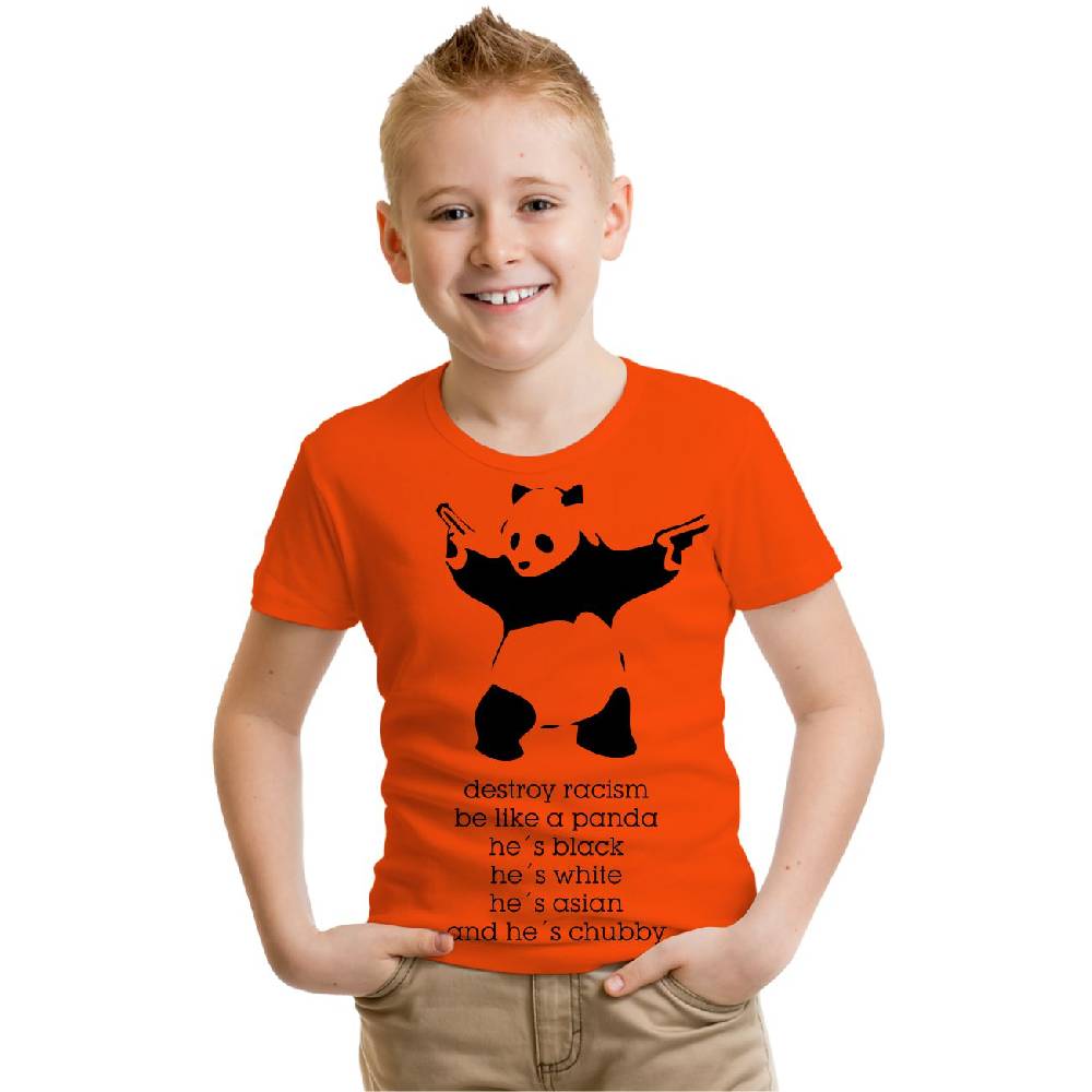 Spass Kostet Kinder T-Shirt Destroy Racism be like a PANDA