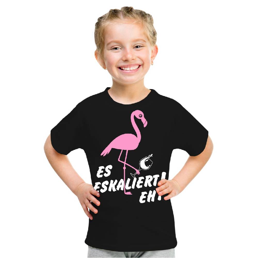 Spass Kostet Kinder T-Shirt Flamingo Es Eskaliert eh