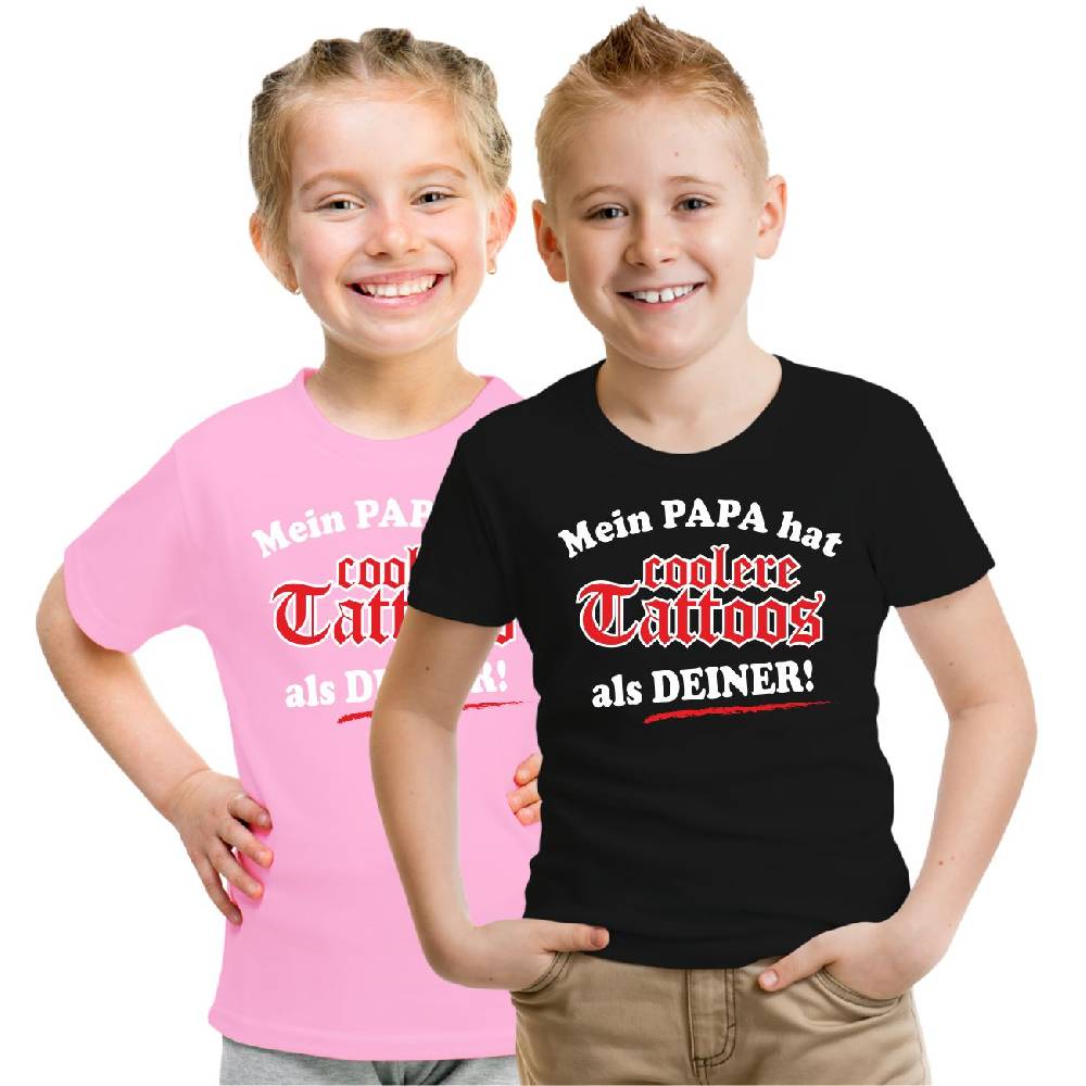 Spass Kostet Kinder T-Shirt Mein Papa hat coolere Tattoos als deiner!