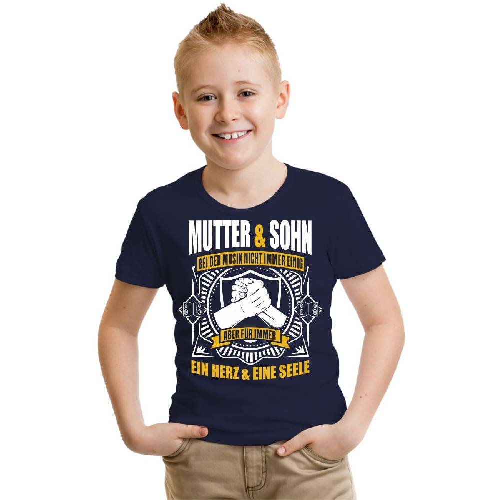 Spass Kostet Kinder T-Shirt Mutter Sohn Bei Musik nicht immer einig