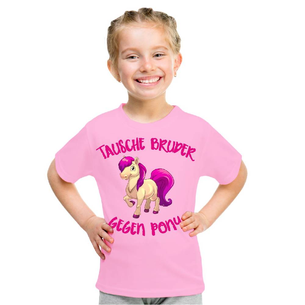 Spass Kostet Kinder T-Shirt Tausche Bruder gegen Pony