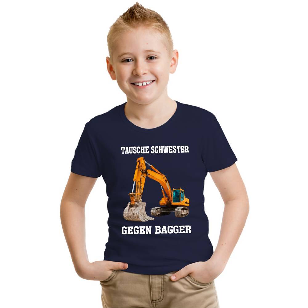 Spass Kostet Kinder T-Shirt Tausche Schwester gegen Bagger