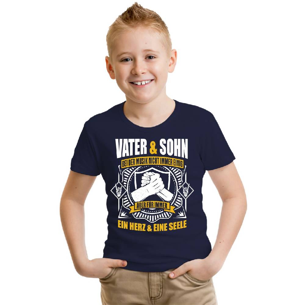 Spass Kostet Kinder T-Shirt Vater und Sohn Bei der Musik nicht immer einig
