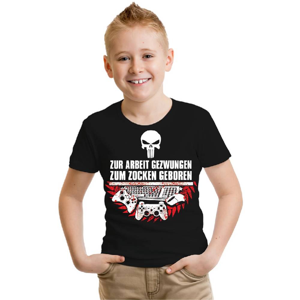 Spass Kostet Kinder T-Shirt Zur Arbeit gezwungen zum ZOCKEN geboren