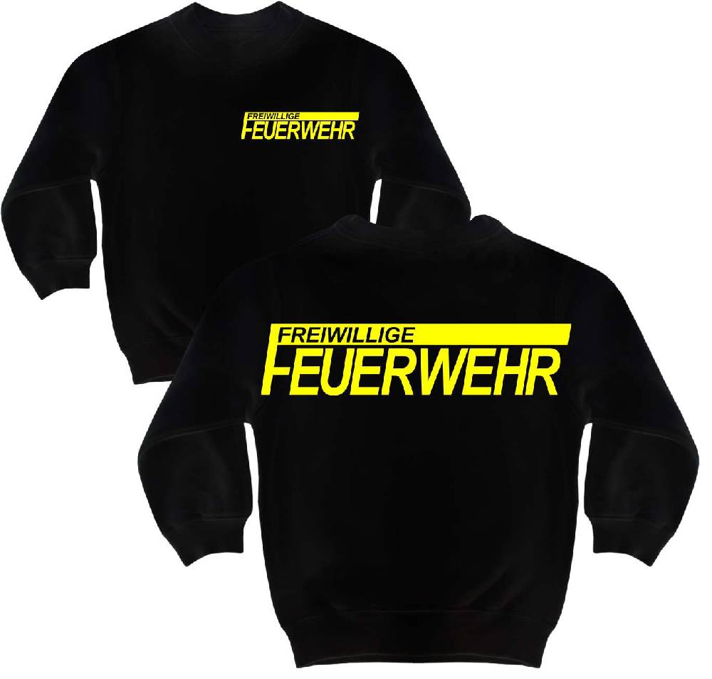 Spass Kostet Kinderpullover FFW Freiwillige Feuerwehr NEONGELBER Druck