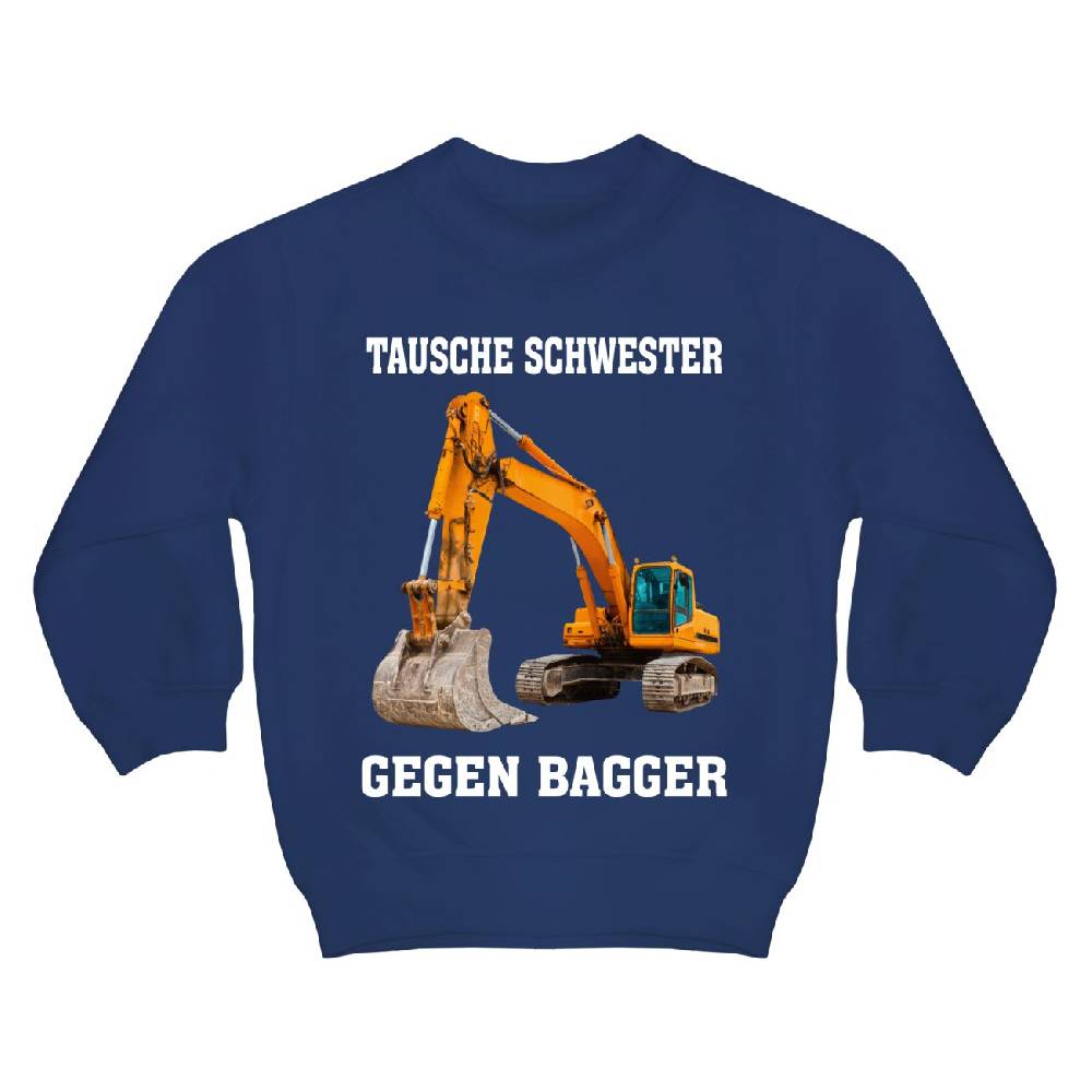 Spass Kostet Kinderpullover Tausche Schwester gegen Bagger