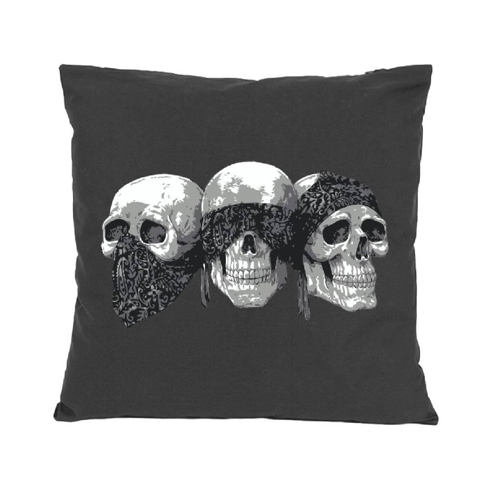 Spass Kostet Kissen Totenköpfe Nichts Sehen sagen Hören