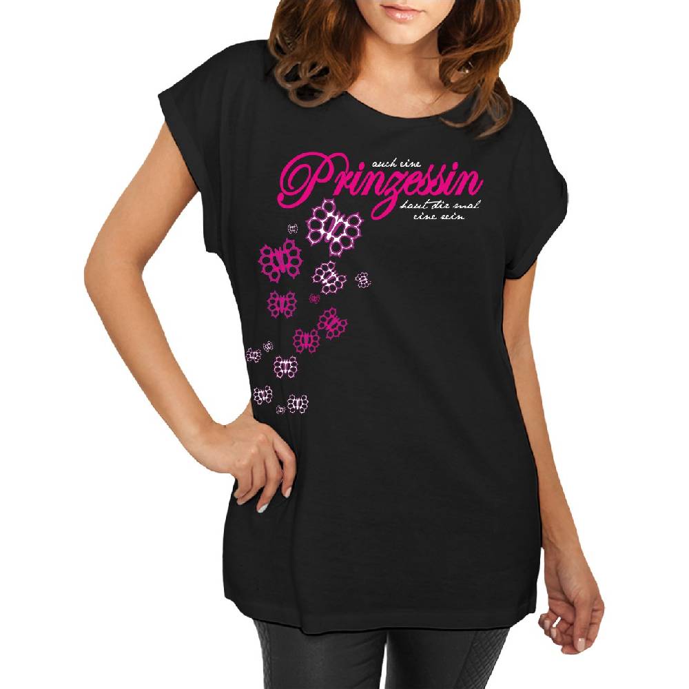 Spass Kostet Longshirt Damen weit geschnitten Auch eine Prinzessin haut dir mal eine rein