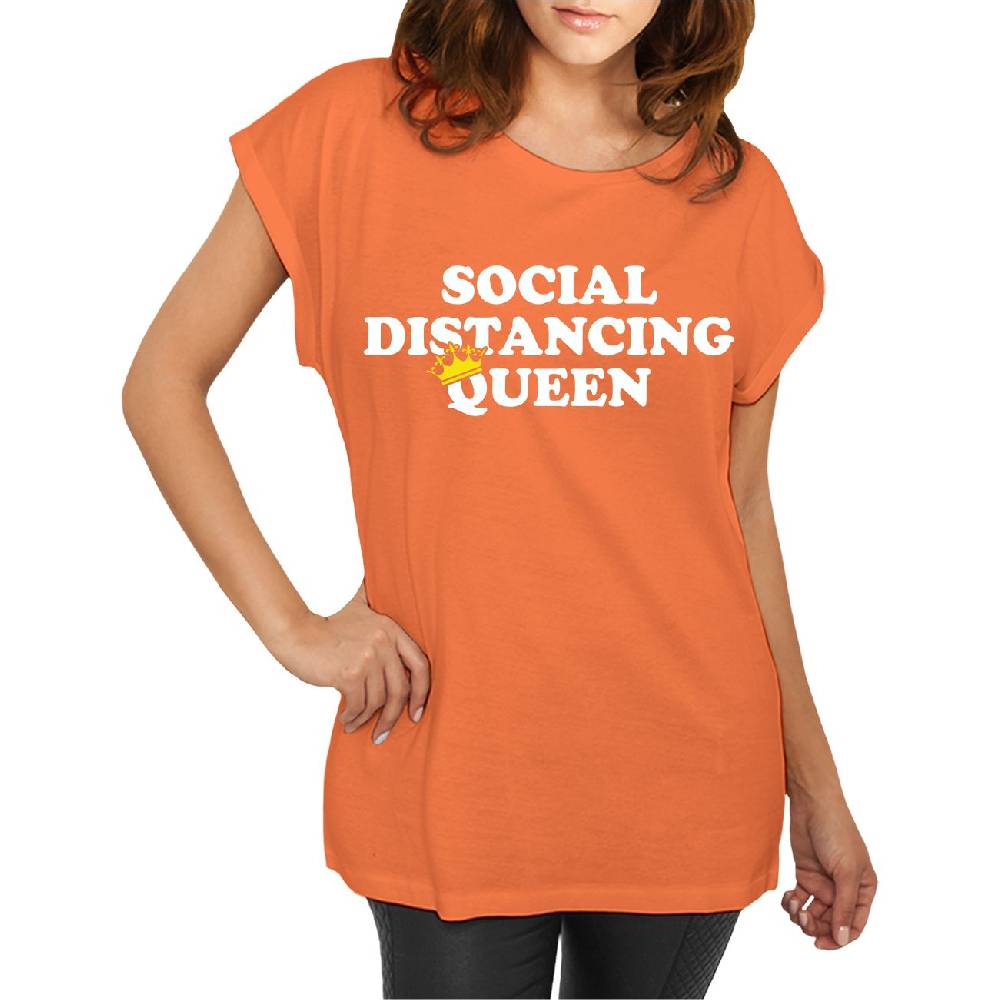 Spass Kostet Longshirt Damen weit geschnitten Distancing Queen