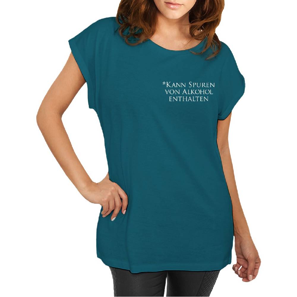 Spass Kostet Longshirt Damen weit geschnitten Kann Spuren von Alkohol enthalten