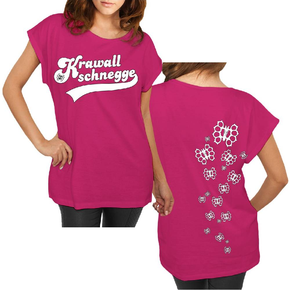 Spass Kostet Longshirt Damen weit geschnitten Krawallschnegge Butterfly