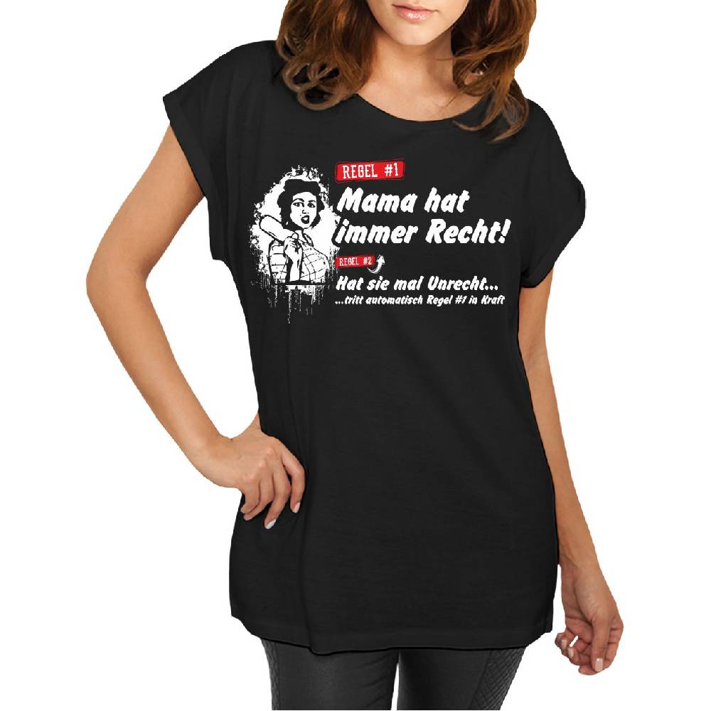 Spass Kostet Longshirt Damen weit geschnitten Mama hat immer Recht
