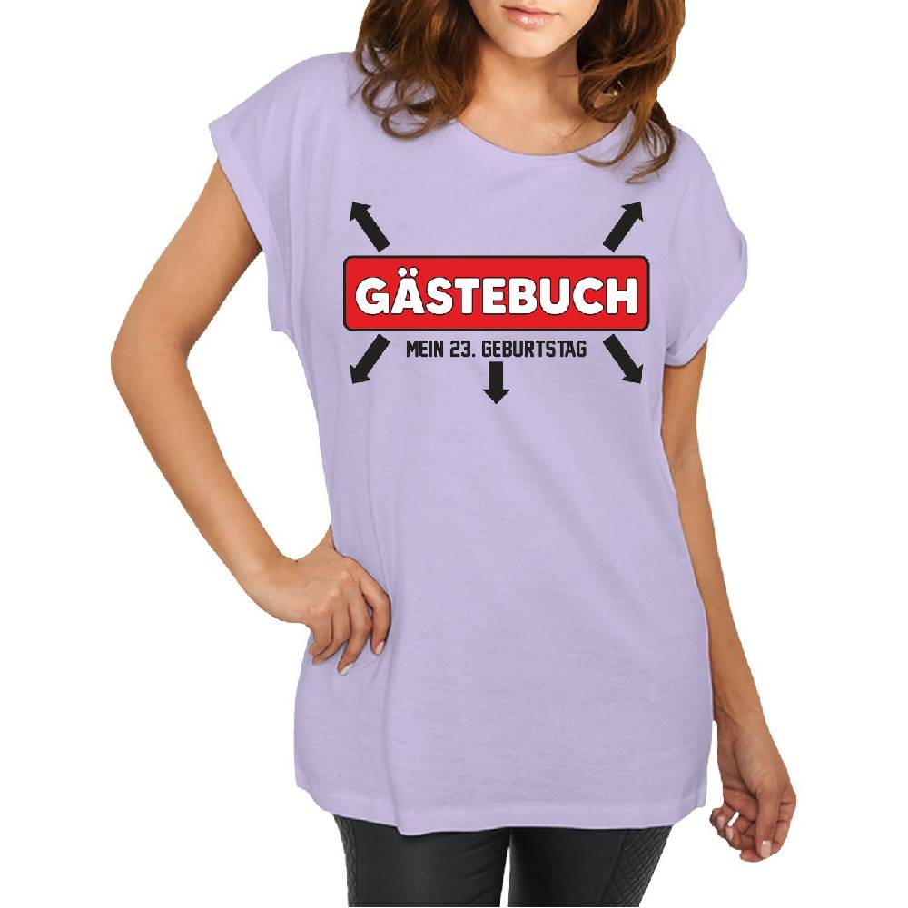 Spass Kostet Longshirt Damen weit geschnitten Mein Gästebuch zum 23. Geburtstag