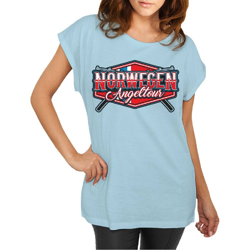 Spass Kostet Longshirt Damen weit geschnitten Norwegen Angeltour 20234