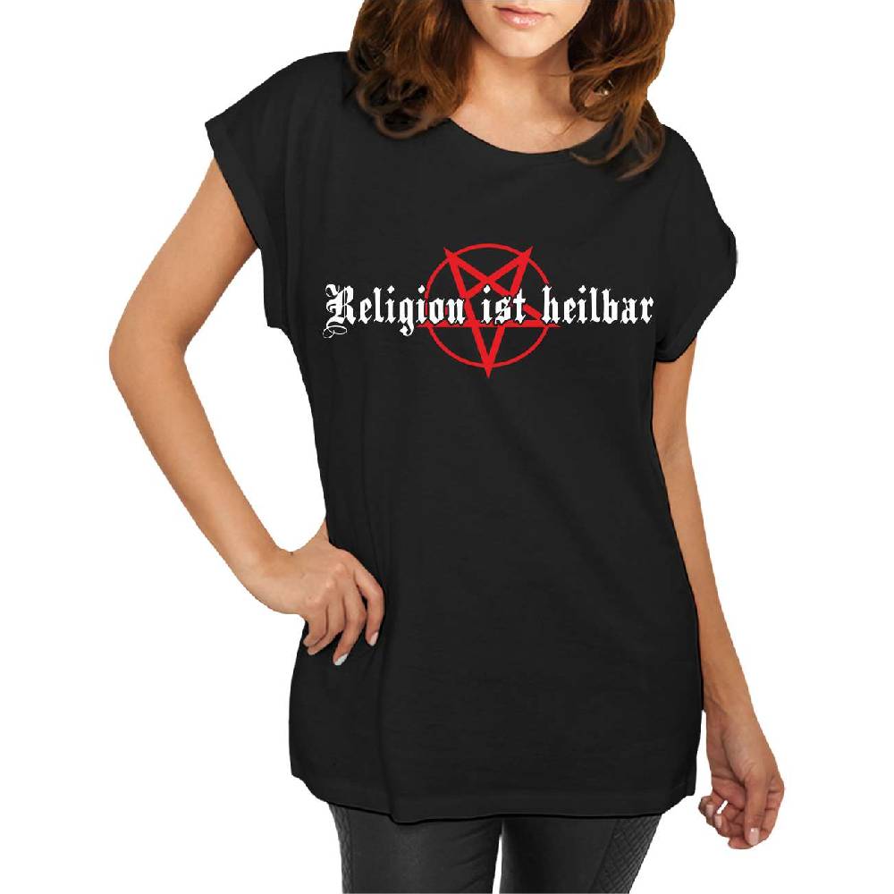 Spass Kostet Longshirt Damen weit geschnitten Religion ist heilbar