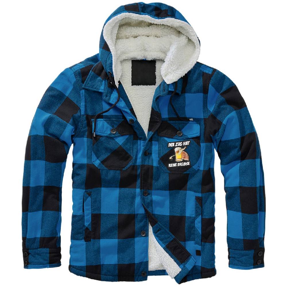 Spass Kostet Lumberjacket mit Kapuze und Fell Der Zug hat keine Bremse