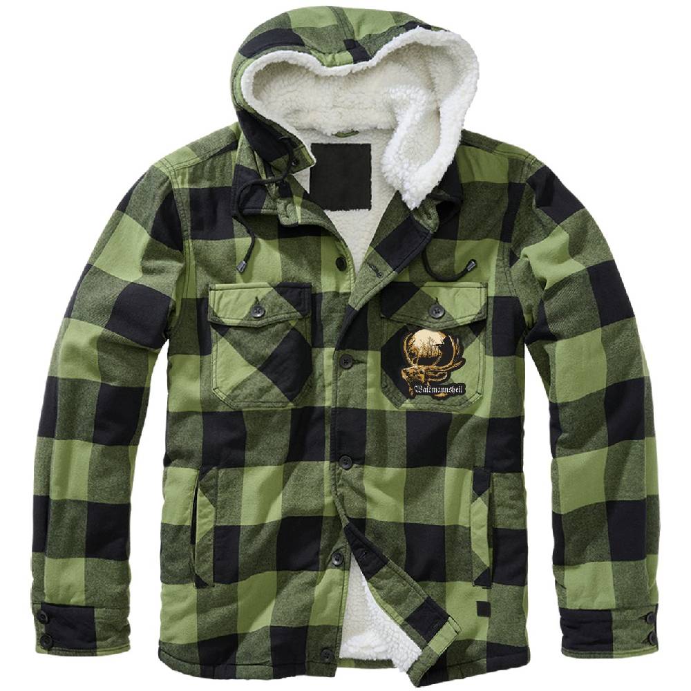 Spass Kostet Lumberjacket mit Kapuze und Fell JÄGER Waidmannsheil