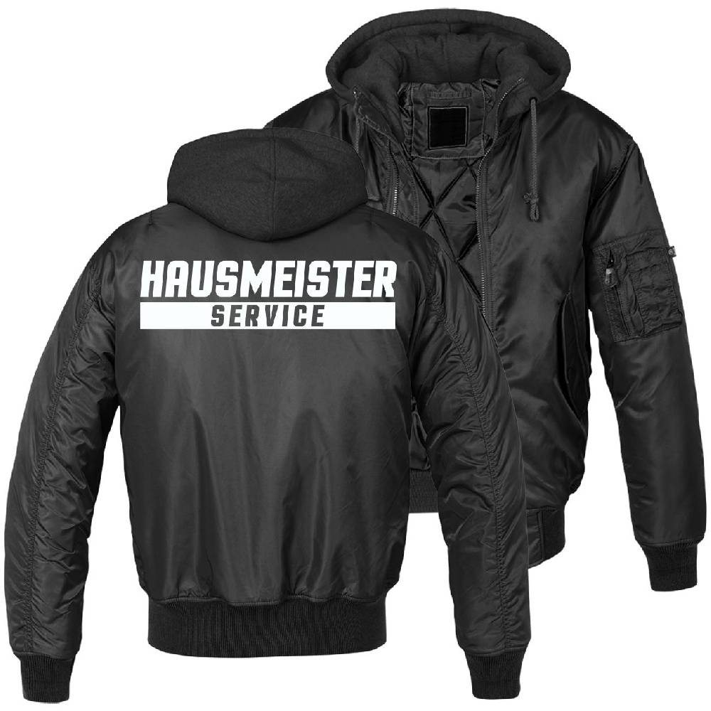 Spass Kostet MA1 Bomberjacke Mit Kapuze Gefüttert Winter Version HAUSMEISTER Größe S Bis 7XL