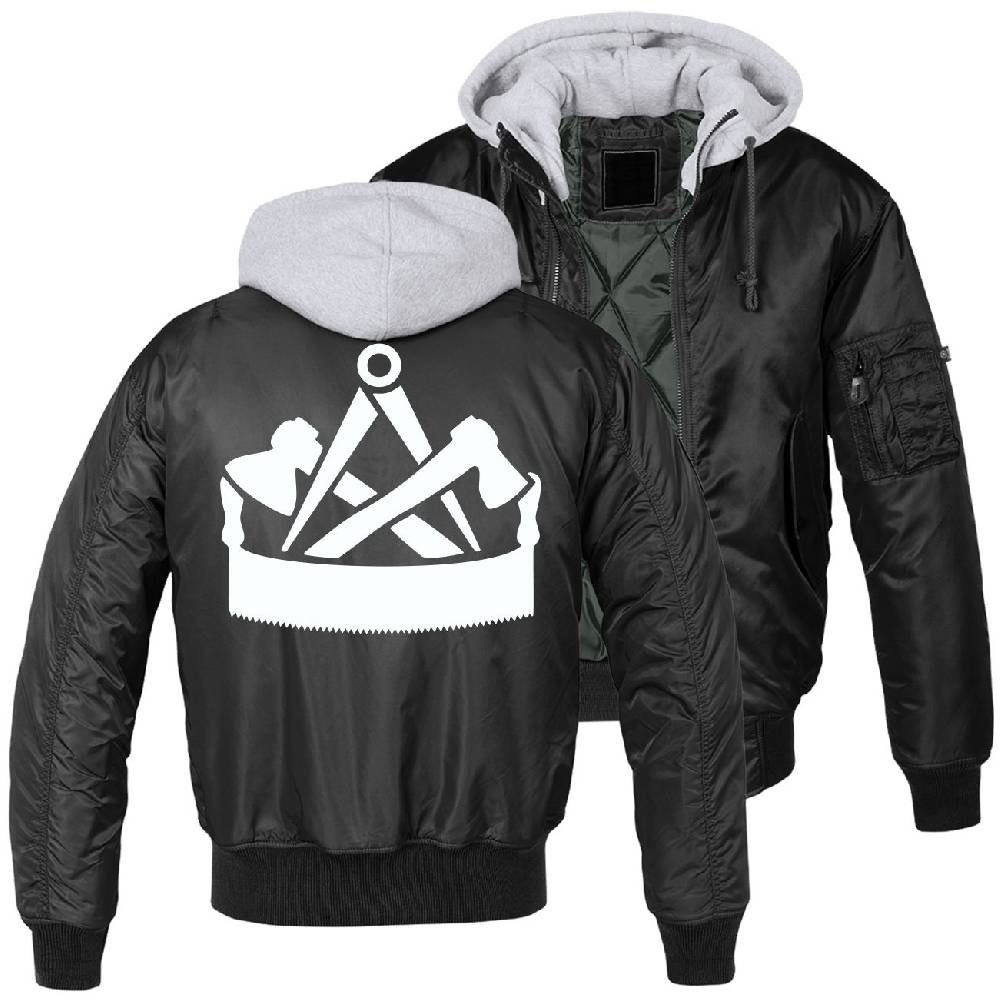 Spass Kostet MA1 Bomberjacke mit Kapuze gefüttert Winter Version ZIMMERMANN Größe S bis 3XL