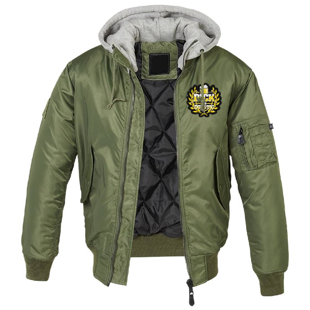 Spass Kostet MA1 Bomberjacke mit Kapuze gefüttert Winter Version Dick und Durstig