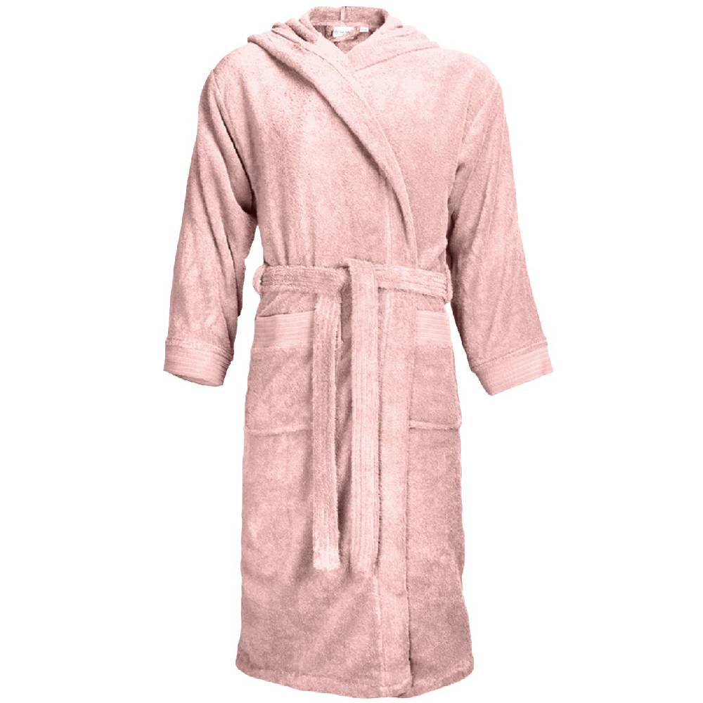 Spass Kostet Mädchen und Frauen Bademantel rosa Grösse S bis XXXL mit Kapuze und Taschen