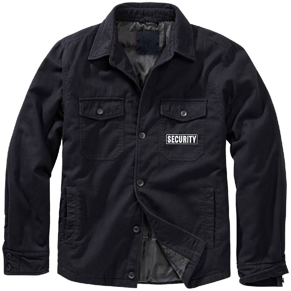 Spass Kostet Männer Flanell Jacke mit Fütterung Aufnäher SECURITY