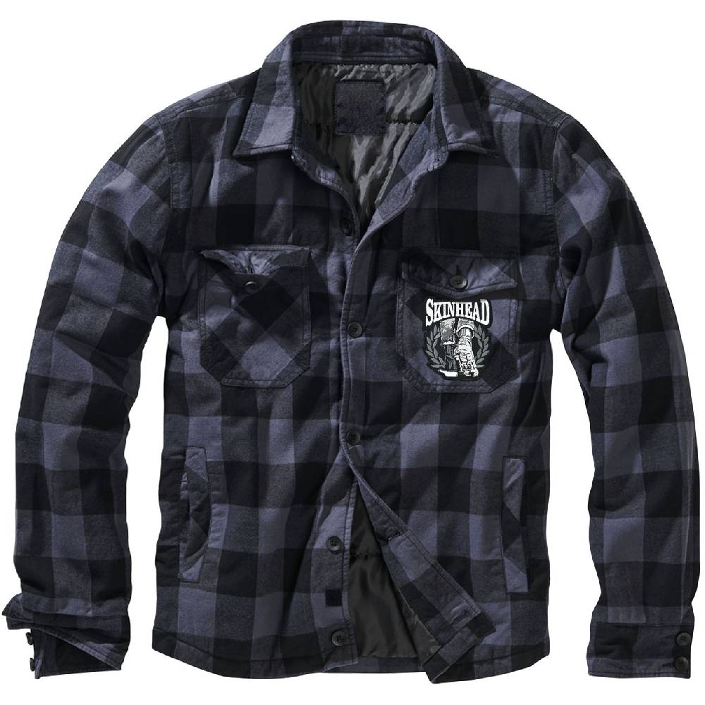 Spass Kostet Männer Flanell Jacke mit Fütterung Aufnäher Skinhead - a way of life