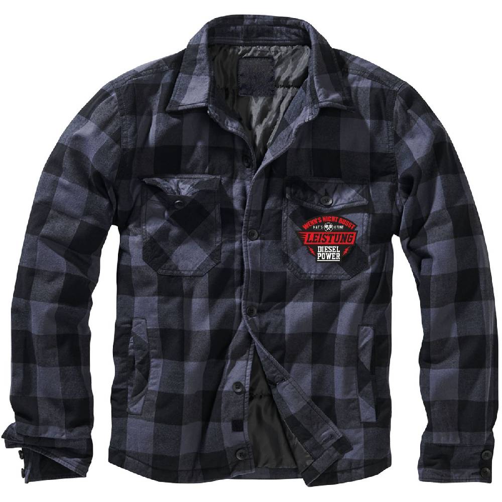 Spass Kostet Männer Flanell Jacke mit Fütterung Aufnäher Wenn's nicht russt hat's keine Leistung