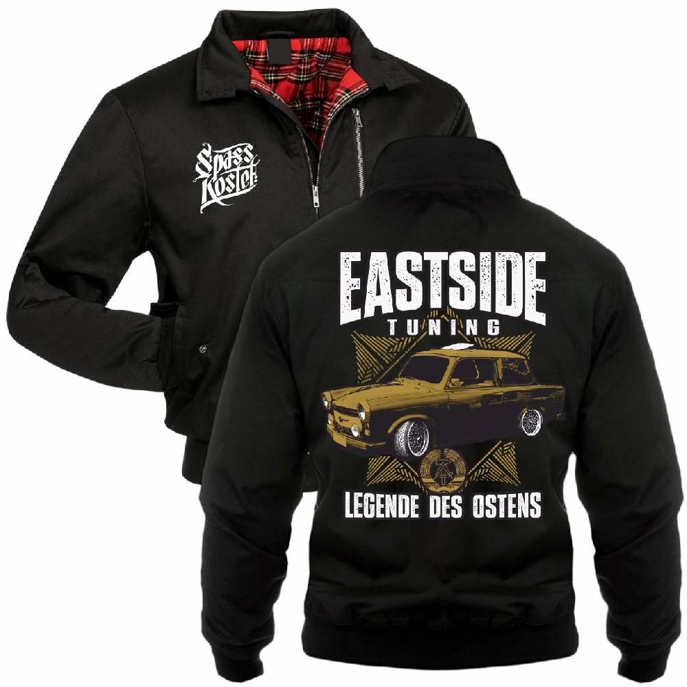 Spass Kostet Männer Gefütterte Harrington Jacke DDR Eastside Tuning Legende des Ostens