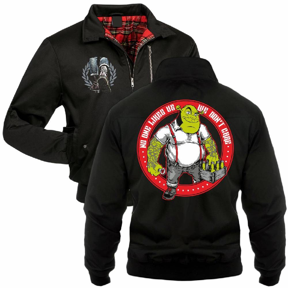 Spass Kostet Männer Gefütterte Harrington Jacke Oi skin punk No one like us we dont care