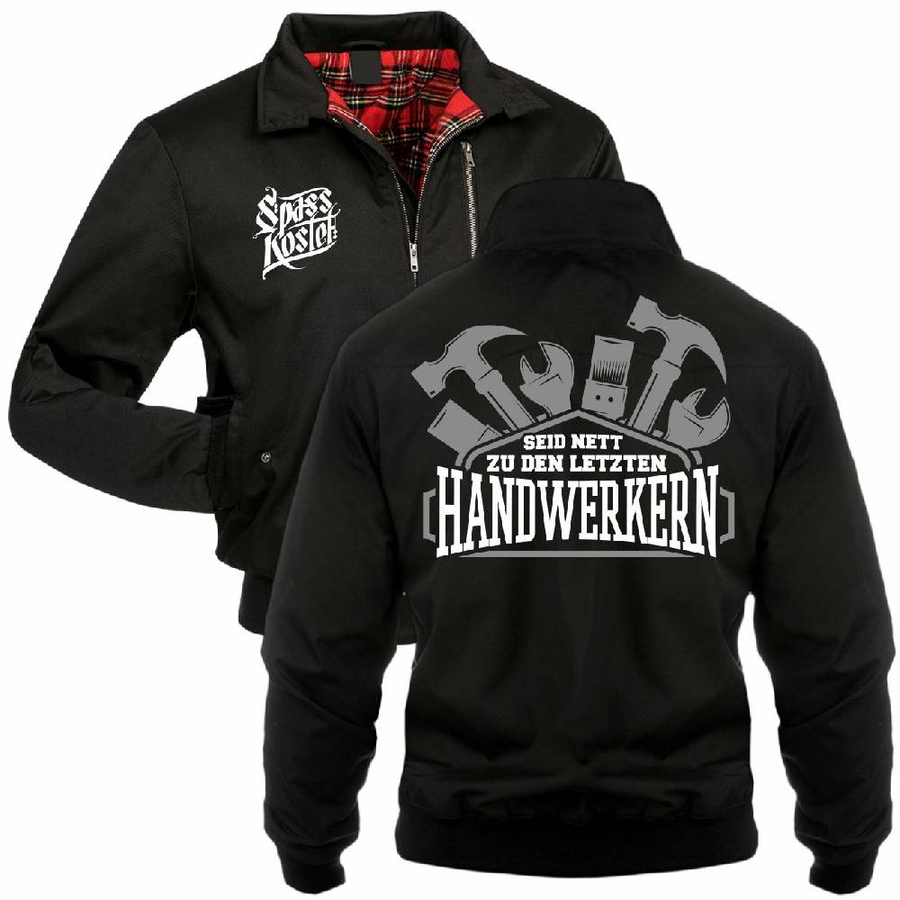 Spass Kostet Männer Gefütterte Harrington Jacke Seid nett zu den letzten Handwerkern