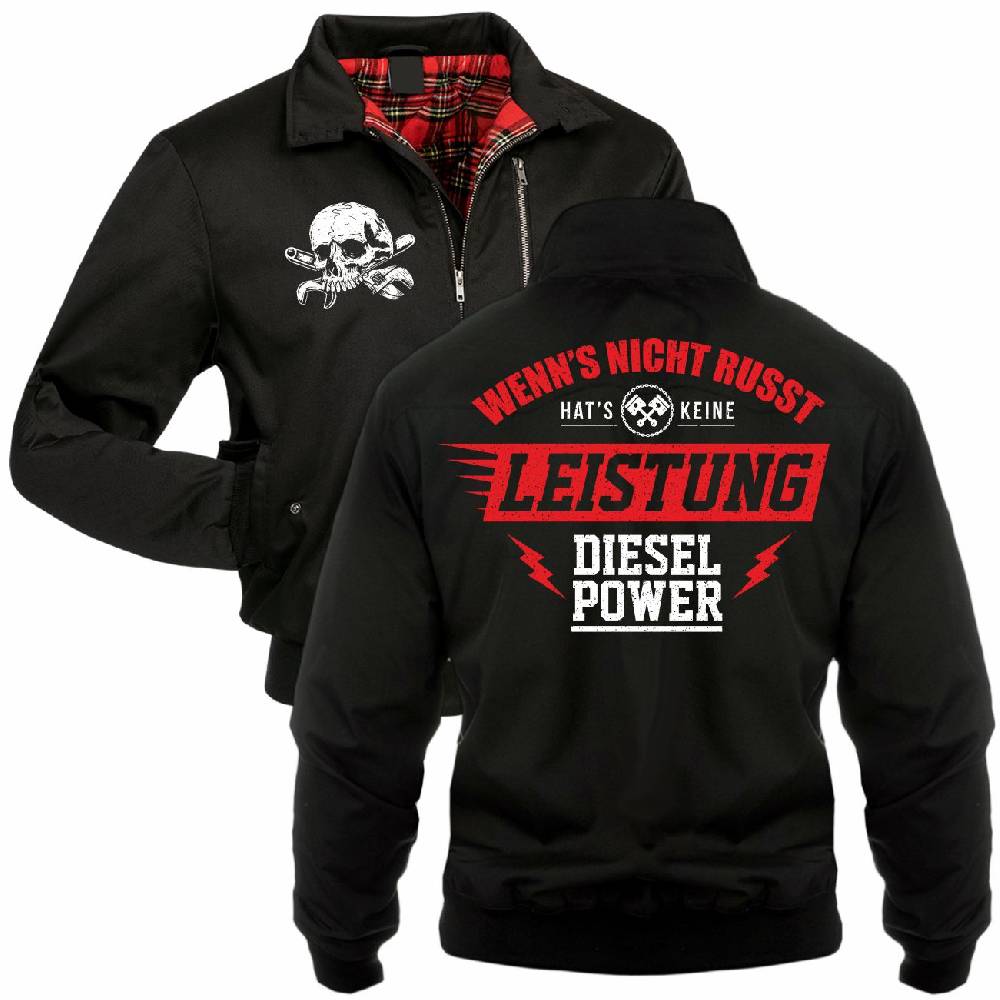 Spass Kostet Männer Gefütterte Harrington Jacke Wenn's Nicht Russt Hat's Keine Leistung Diesel Power