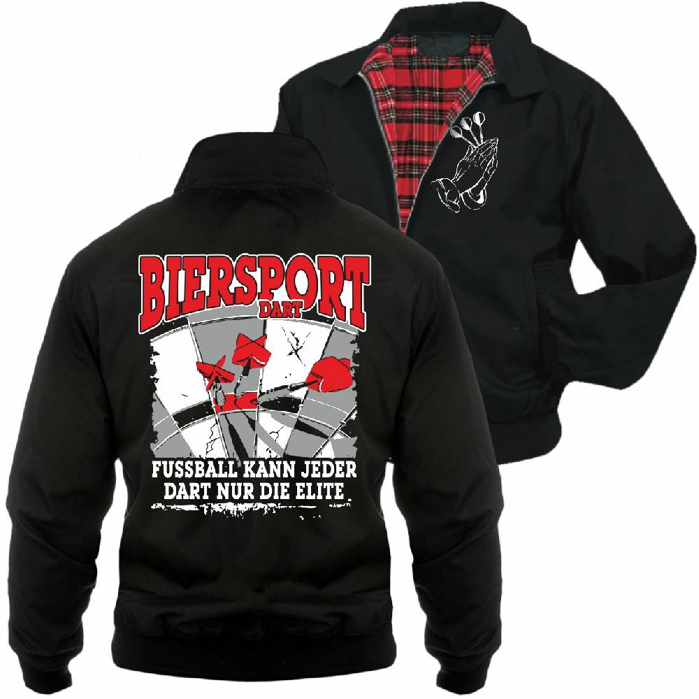 Spass Kostet Männer Harrington Jacke Biersport Dart